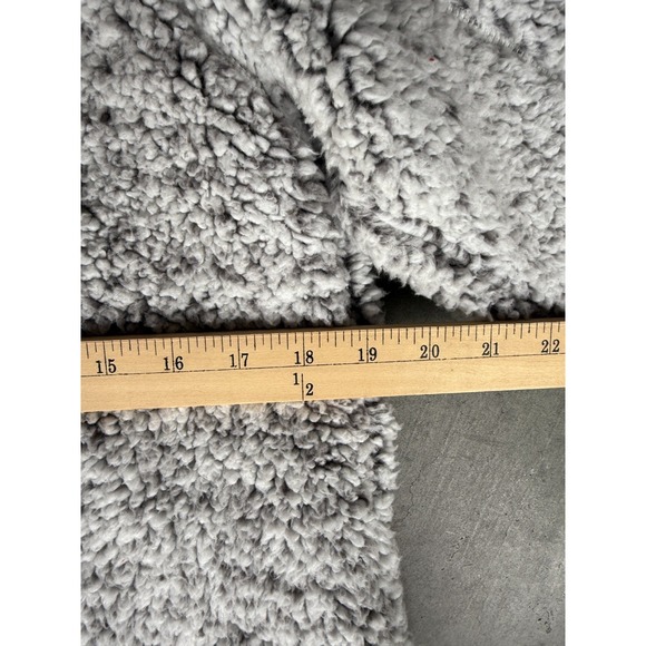 Mens Sz Medium Cabin Fever by Ramatex Sherpa Fleece Full Zip Sweater Gray - Picture 4 of 9